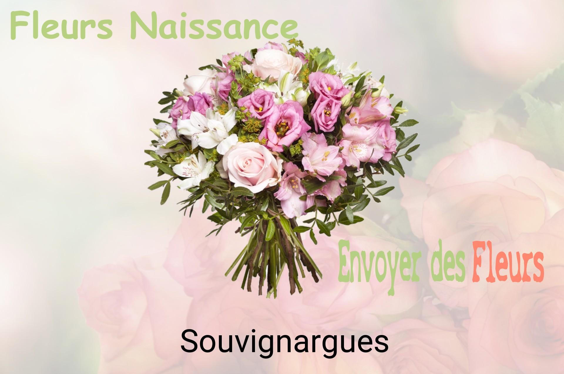 Bouquet de fleurs de naissance livré à Souvignargues